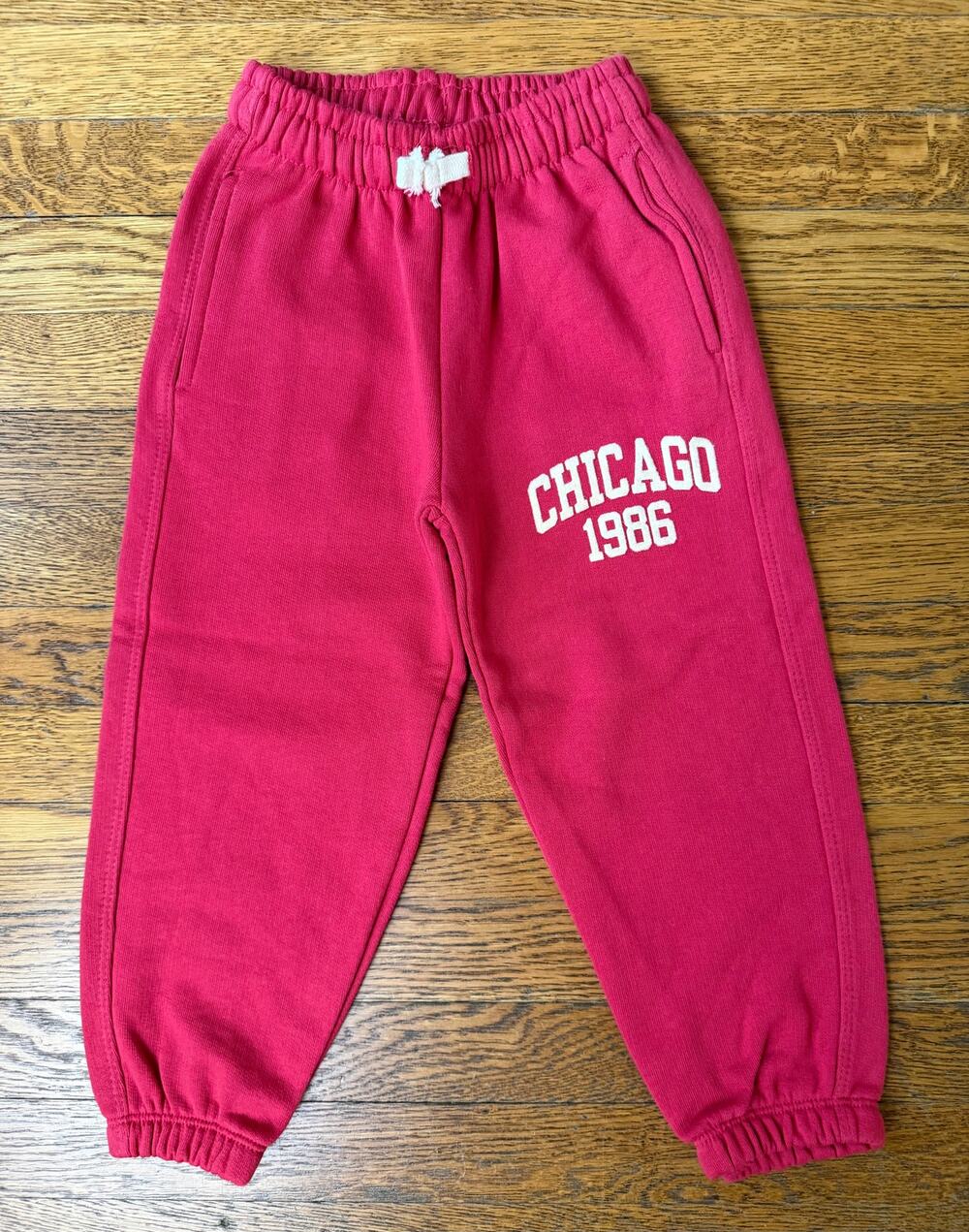 Zara Boys' Chicago 1986 Red Joggers Size 5